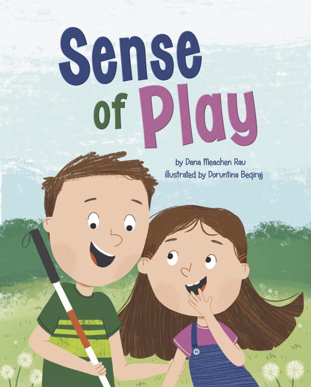 book cover with a young boy and girl giggling together